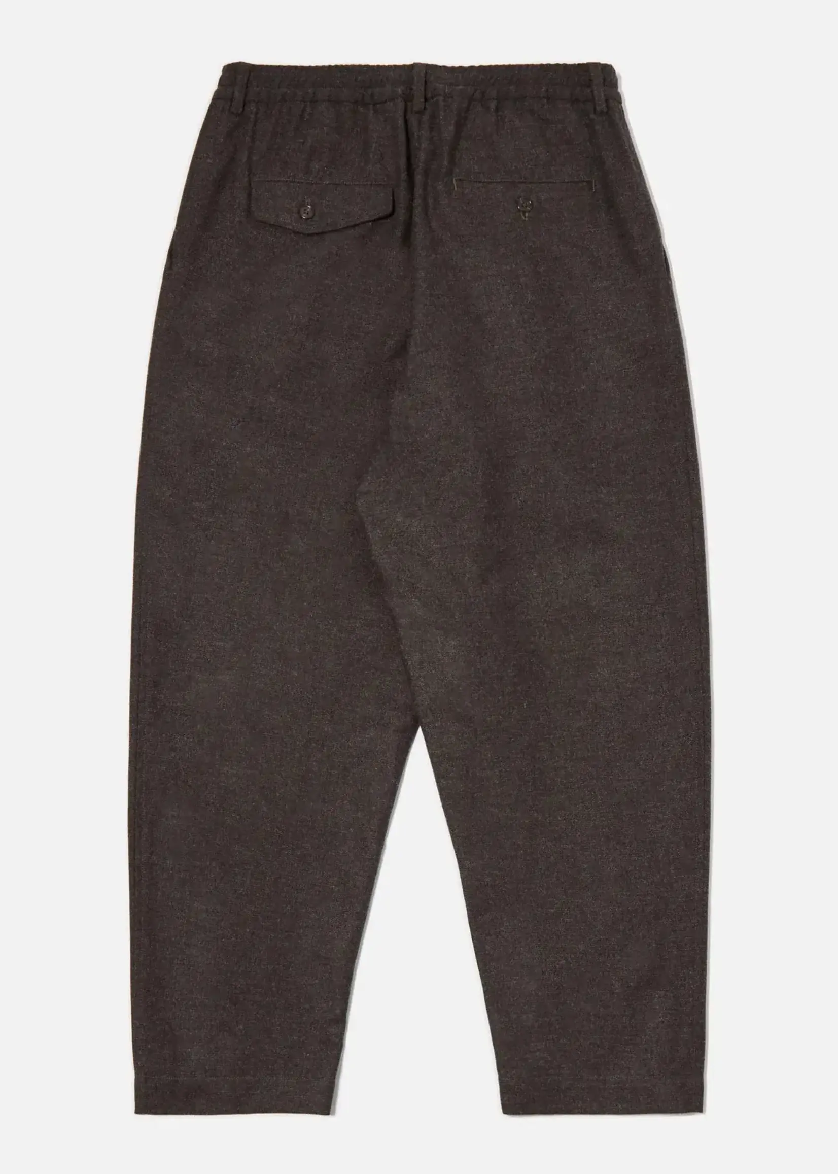 Universal Works Universal Works Pleated Track Pant Brown Upcycled Italiian Tweed