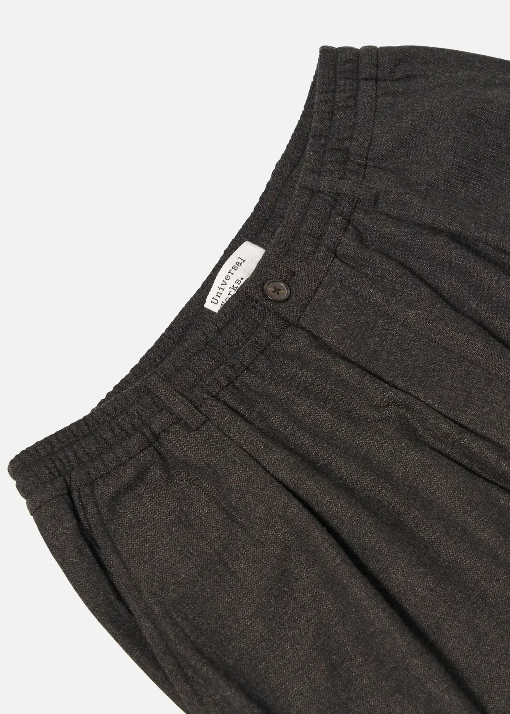 Universal Works Universal Works Pleated Track Pant Brown Upcycled Italiian Tweed