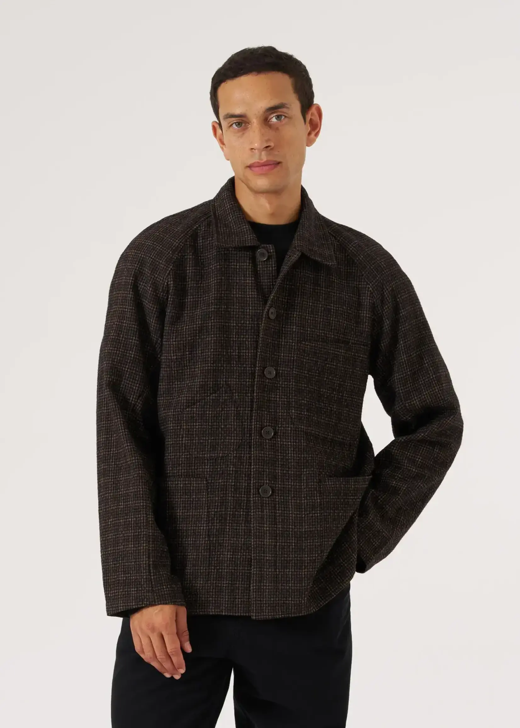Universal Works Universal Works Station Jacket Brown Cedar Check