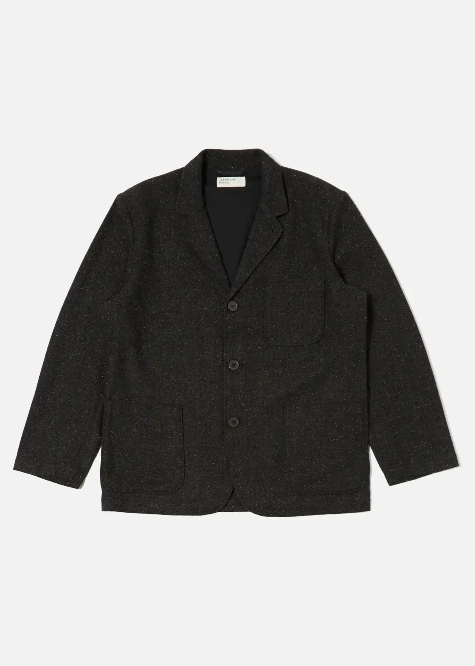 Universal Works Universal Works Three Button Jacket Black Salt And Pepper Tweed