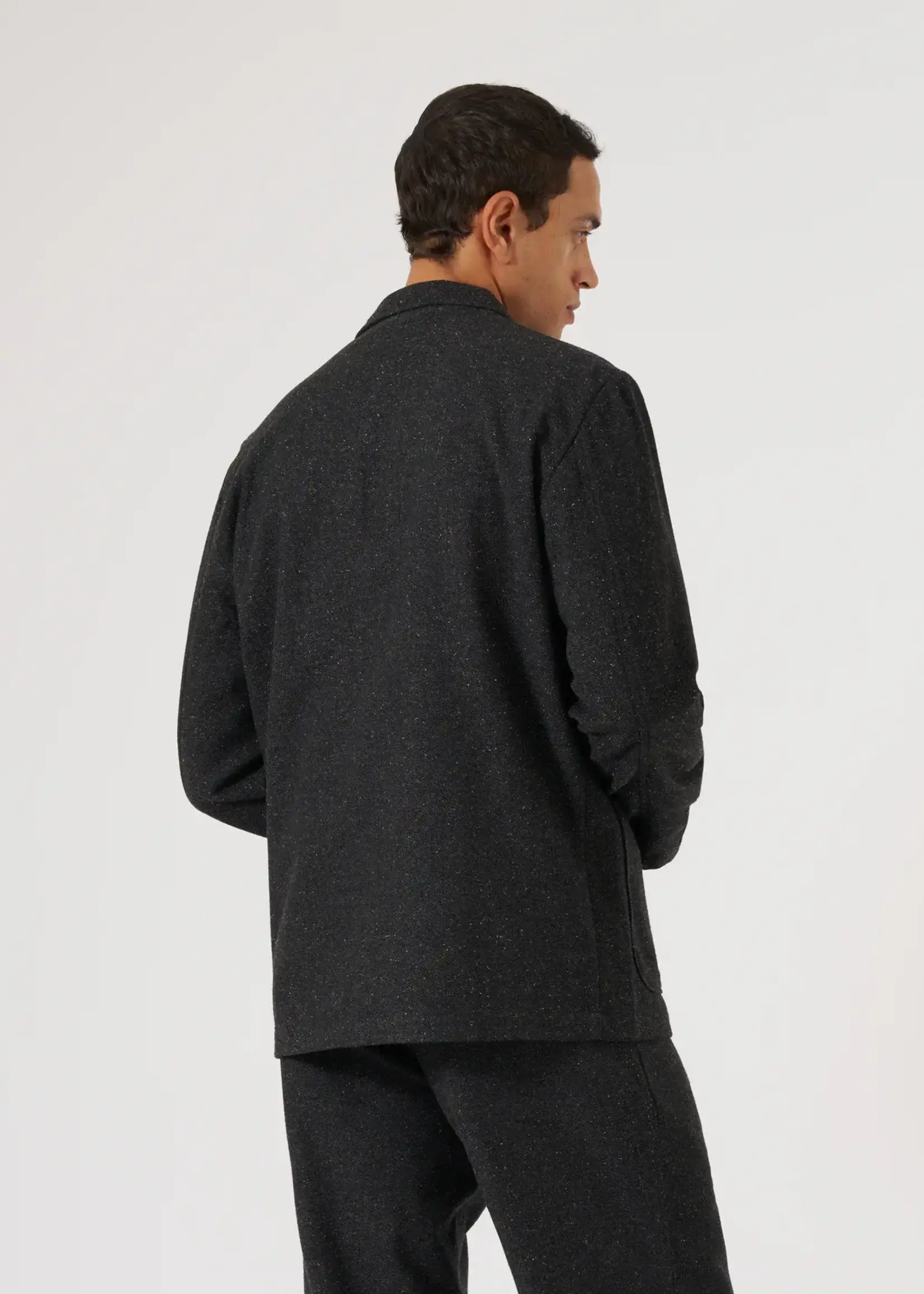 Universal Works Universal Works Three Button Jacket Black Salt And Pepper Tweed