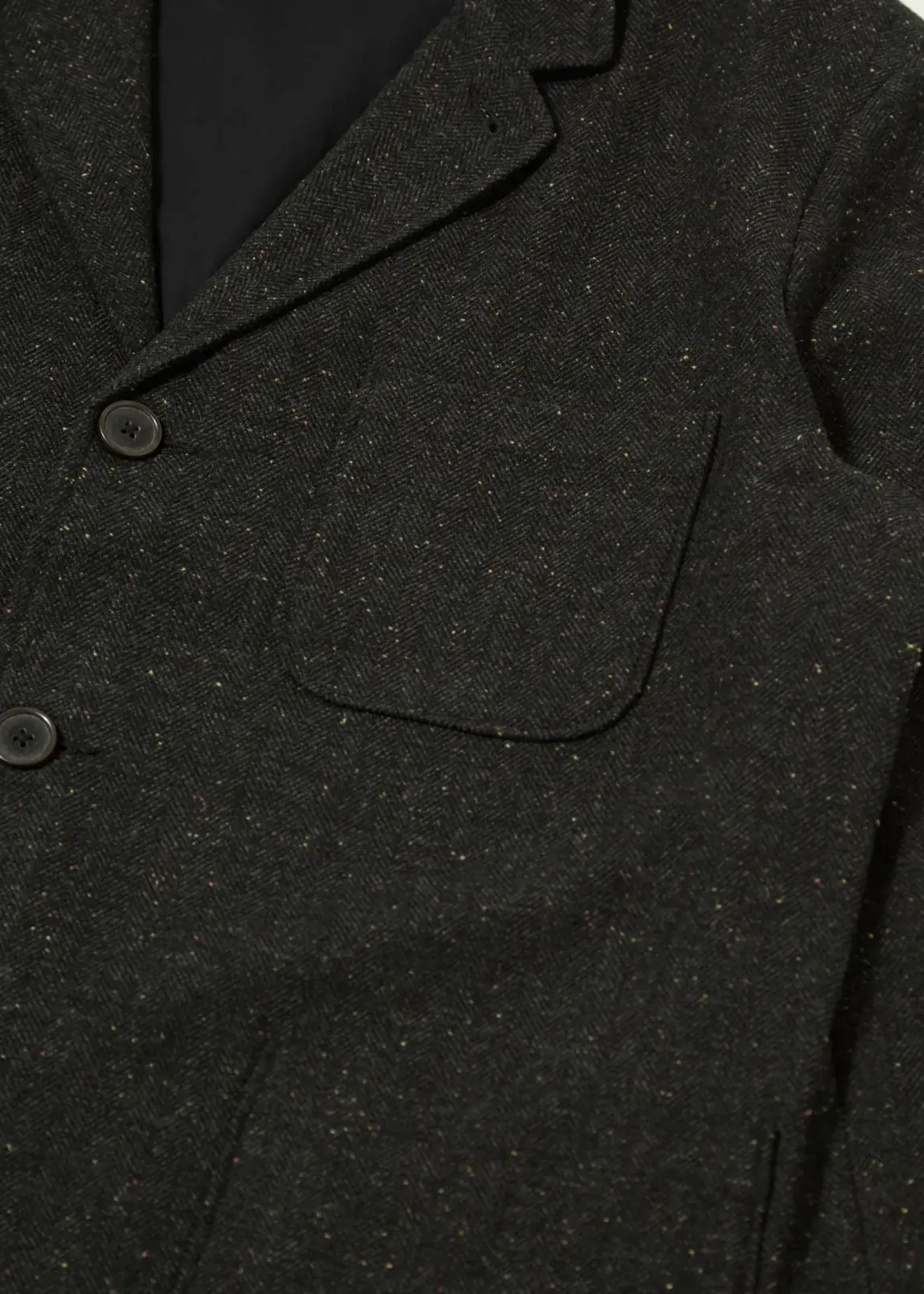 Universal Works Universal Works Three Button Jacket Black Salt And Pepper Tweed