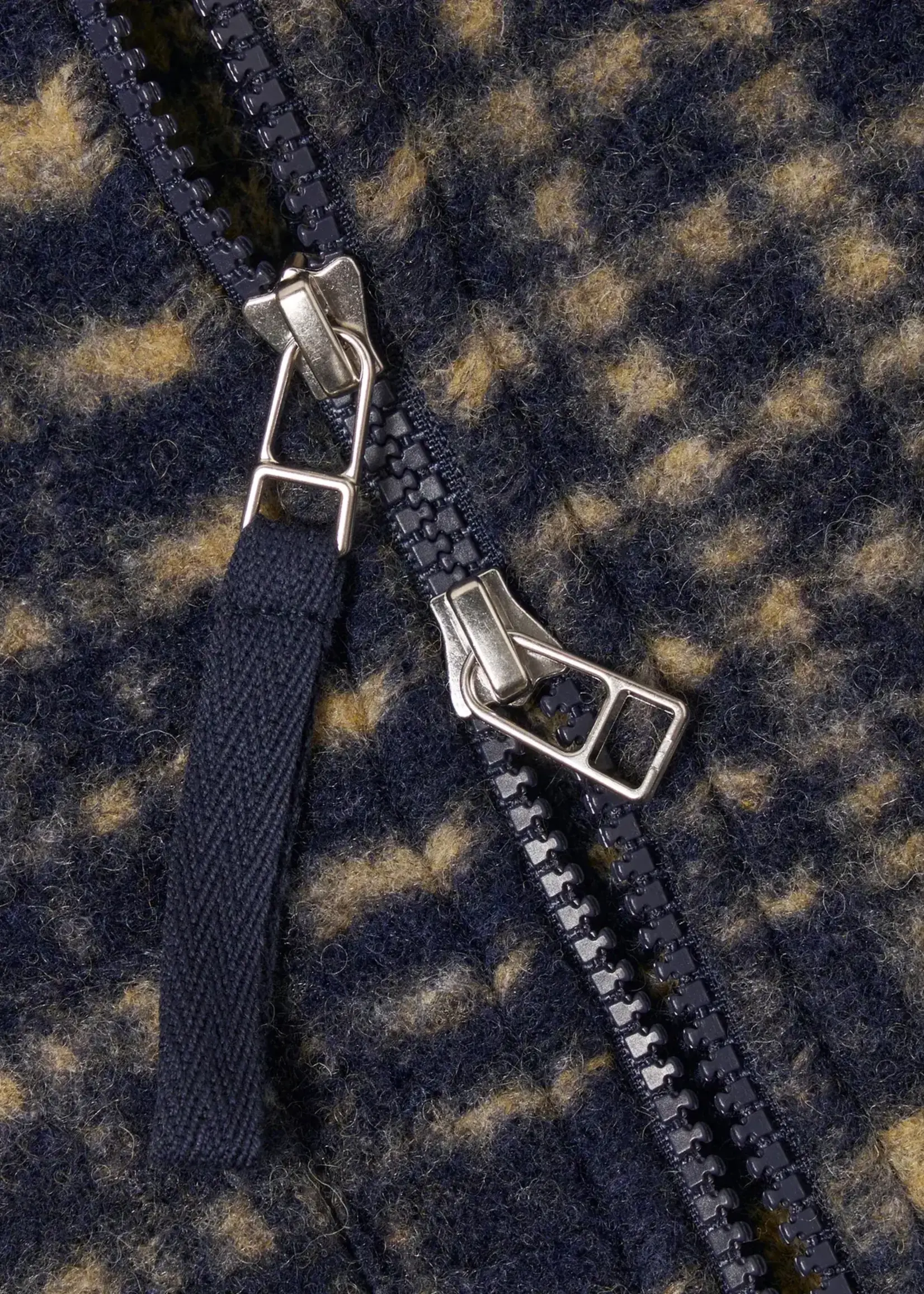 Universal Works Universal Works Zip Uniform Jacket Navy Telepass Fleece