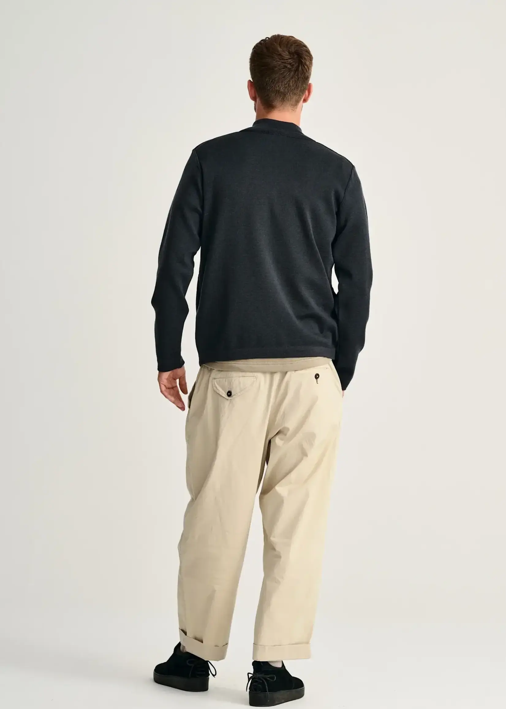 S.N.S. Herning Naval Full Zip Molton Grey Cardigan