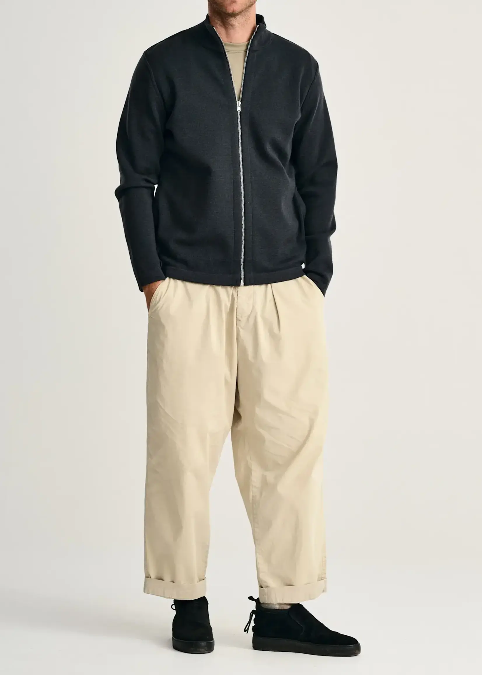 S.N.S. Herning Naval Full Zip Molton Grey Cardigan