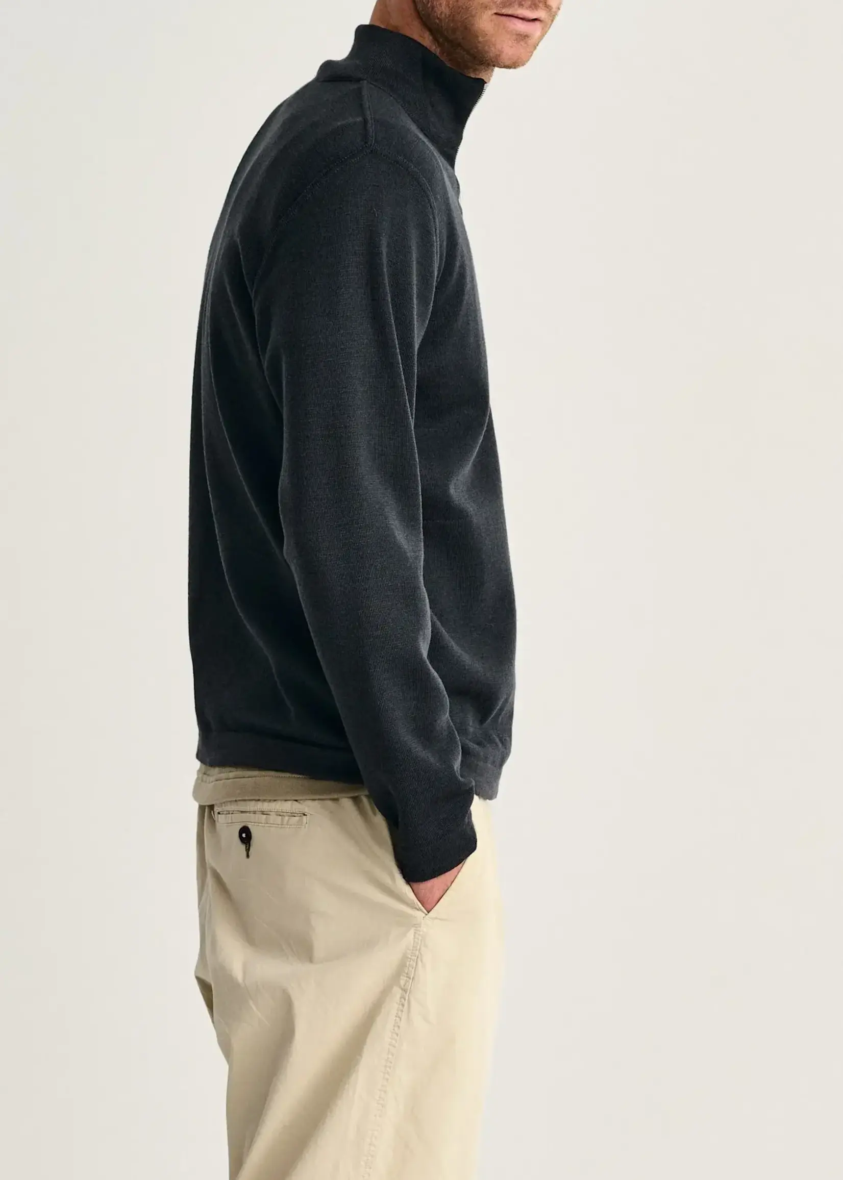 S.N.S. Herning Naval Full Zip Molton Grey Cardigan