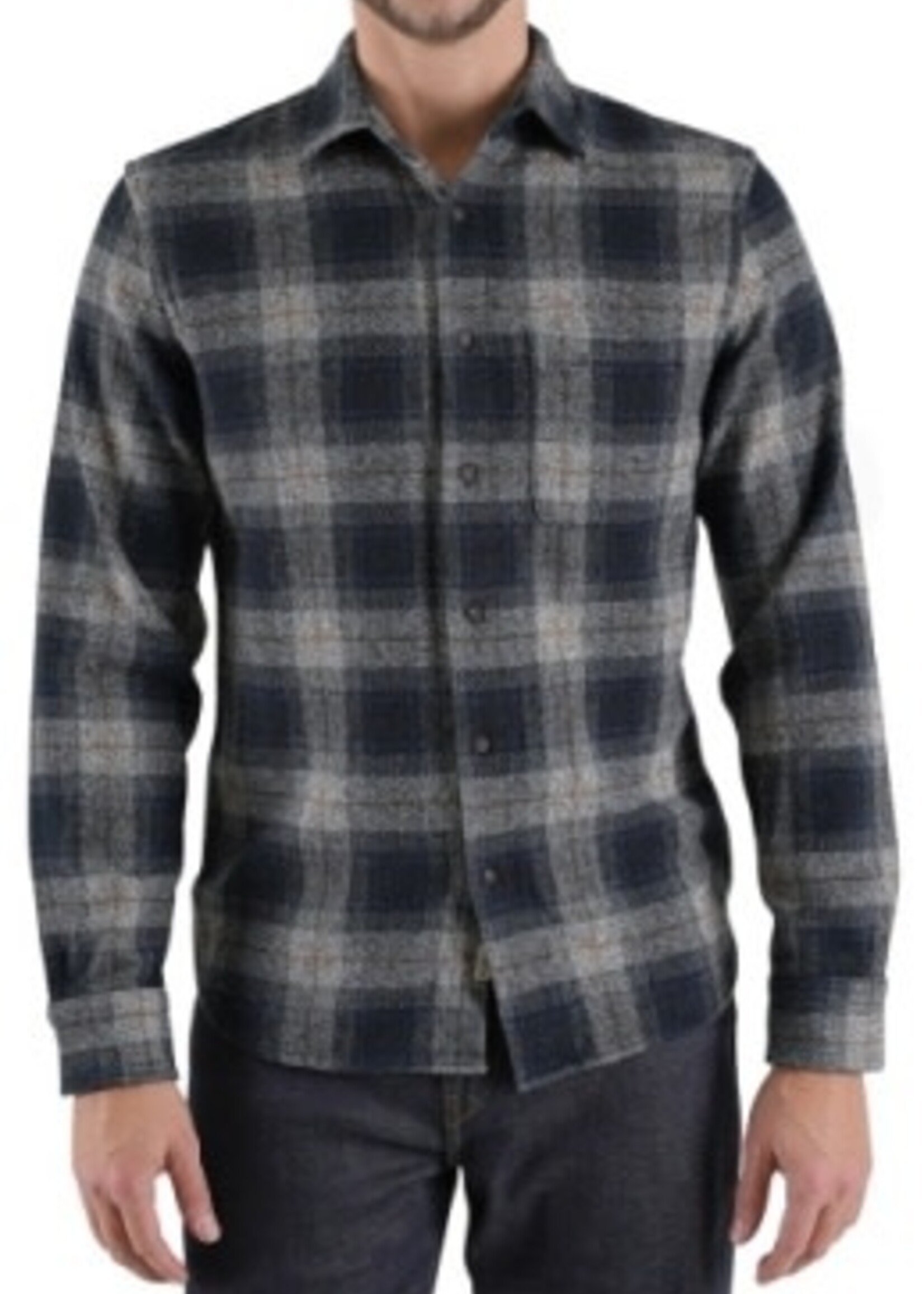 Kato Kato Ripper Shirt Midnight Frost Plaid Flannel (0014648)