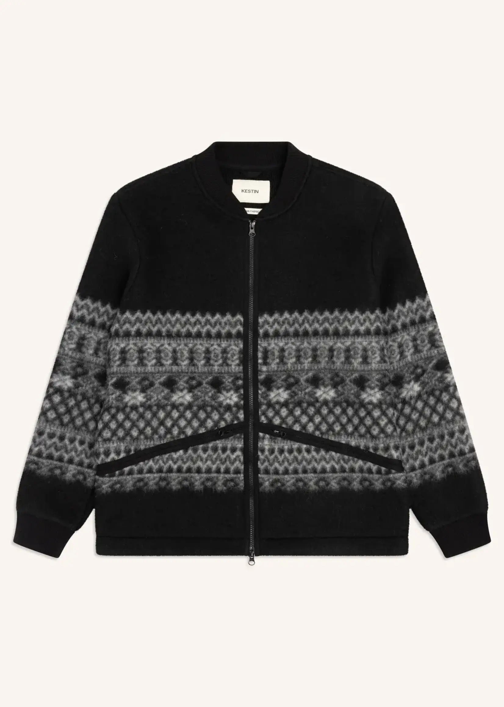 Kestin Kestin Dreghorn Black Fairisle Band Fleece )