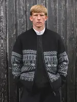 Kestin Kestin Dreghorn Black Fairisle Band Fleece