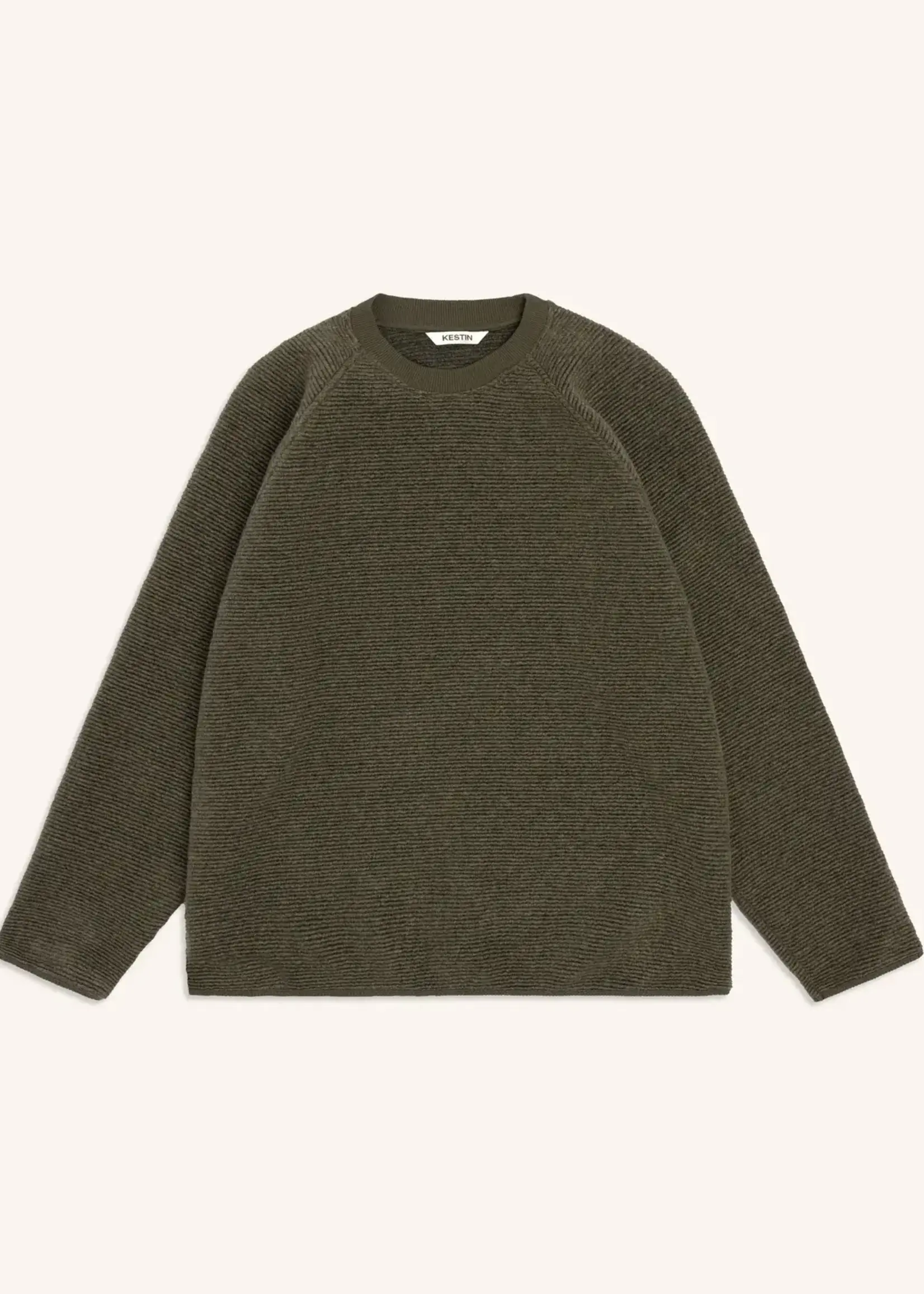 Kestin Kestin Junction Crew Olive Ribbed Fleece Sweater