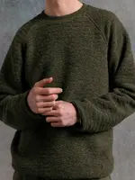 Kestin Kestin Junction Crew Olive Ribbed Fleece Sweater