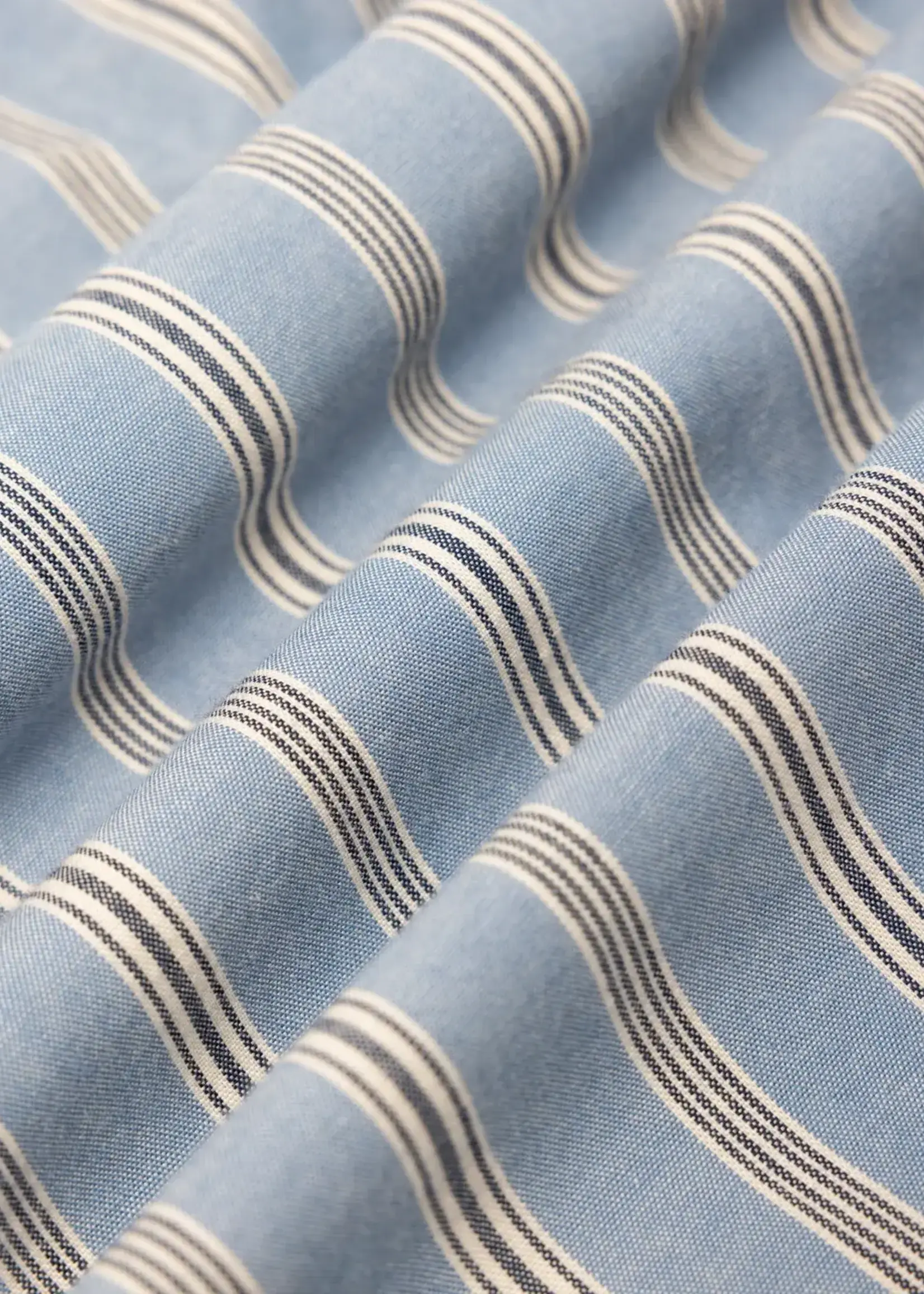 Kestin Kestin Raeburn Blue BD Wide Stripe Sports Shirt