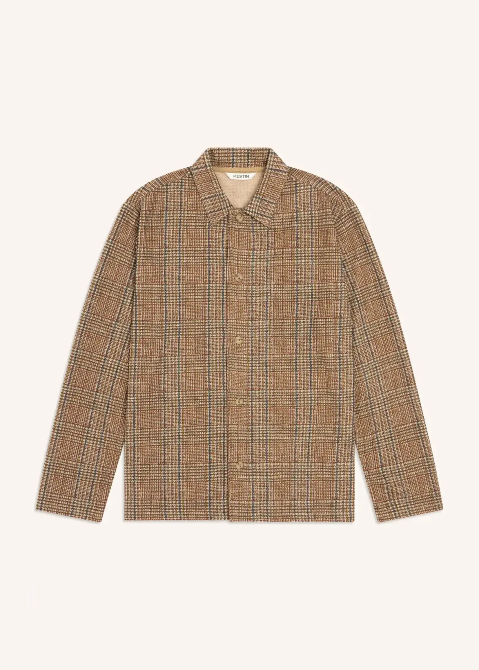 Kestin Kestin Portree Overshirt Peat Printed Check Jersey