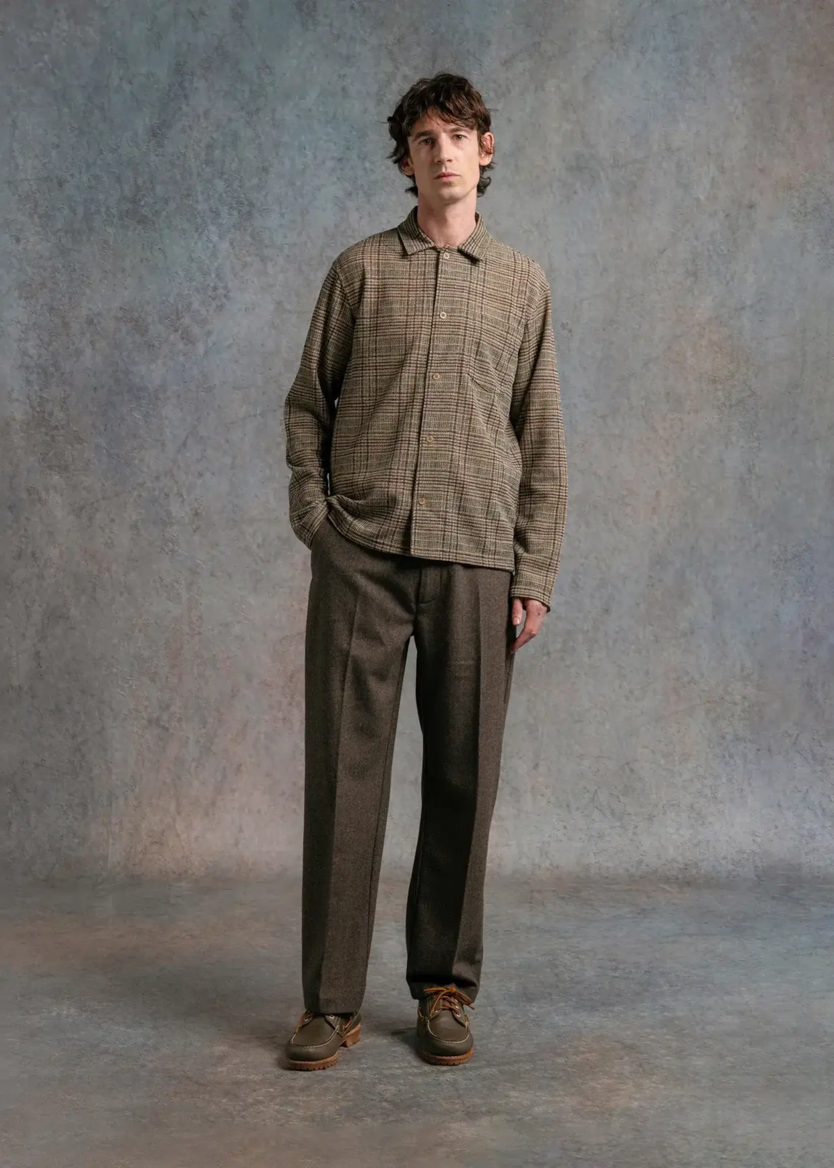 Kestin Kestin Portree Overshirt Peat Printed Check Jersey