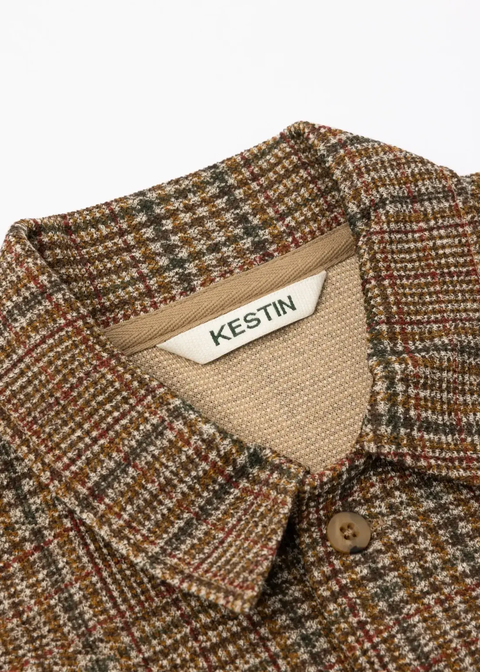 Kestin Kestin Portree Overshirt Peat Printed Check Jersey