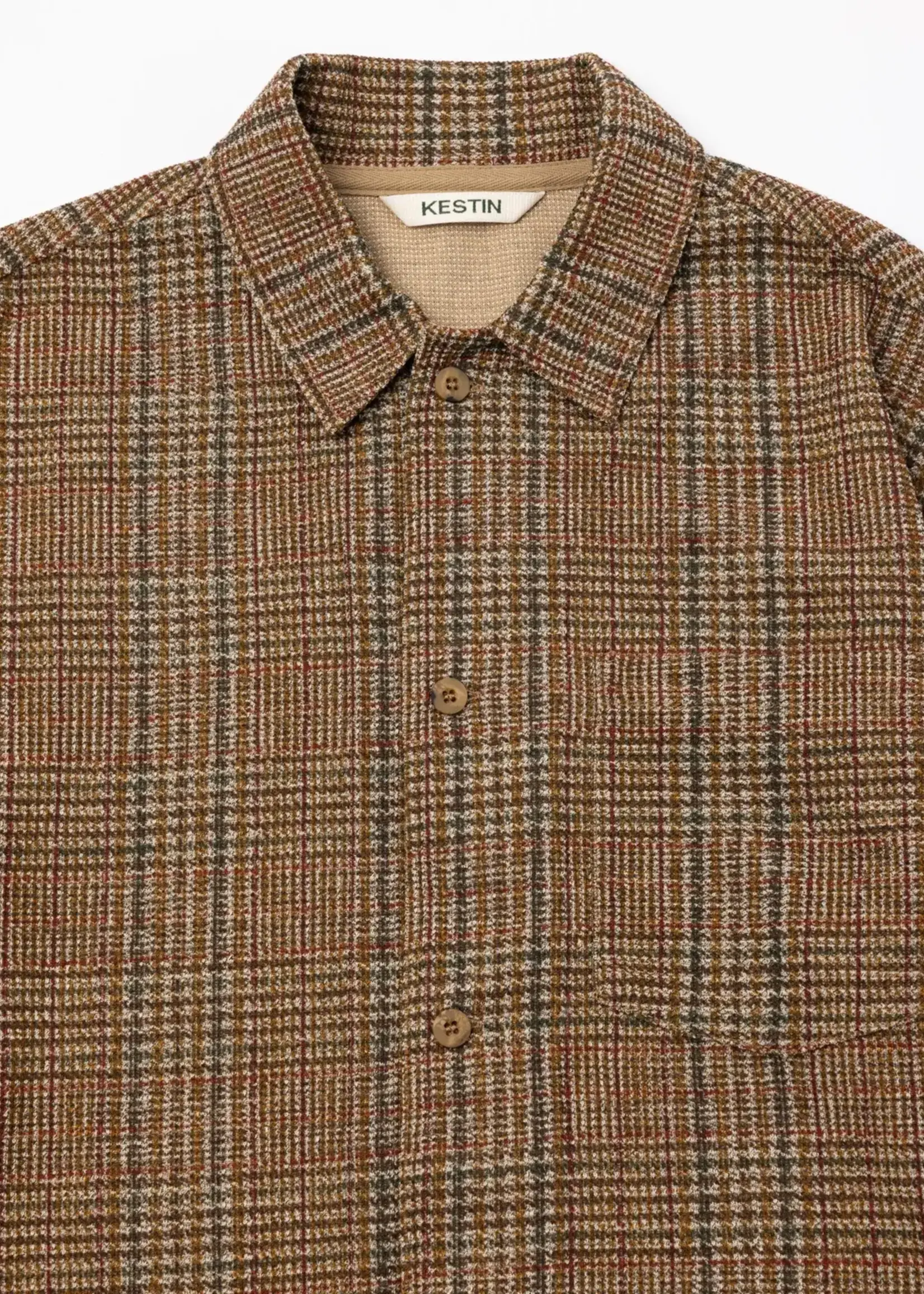 Kestin Kestin Portree Overshirt Peat Printed Check Jersey