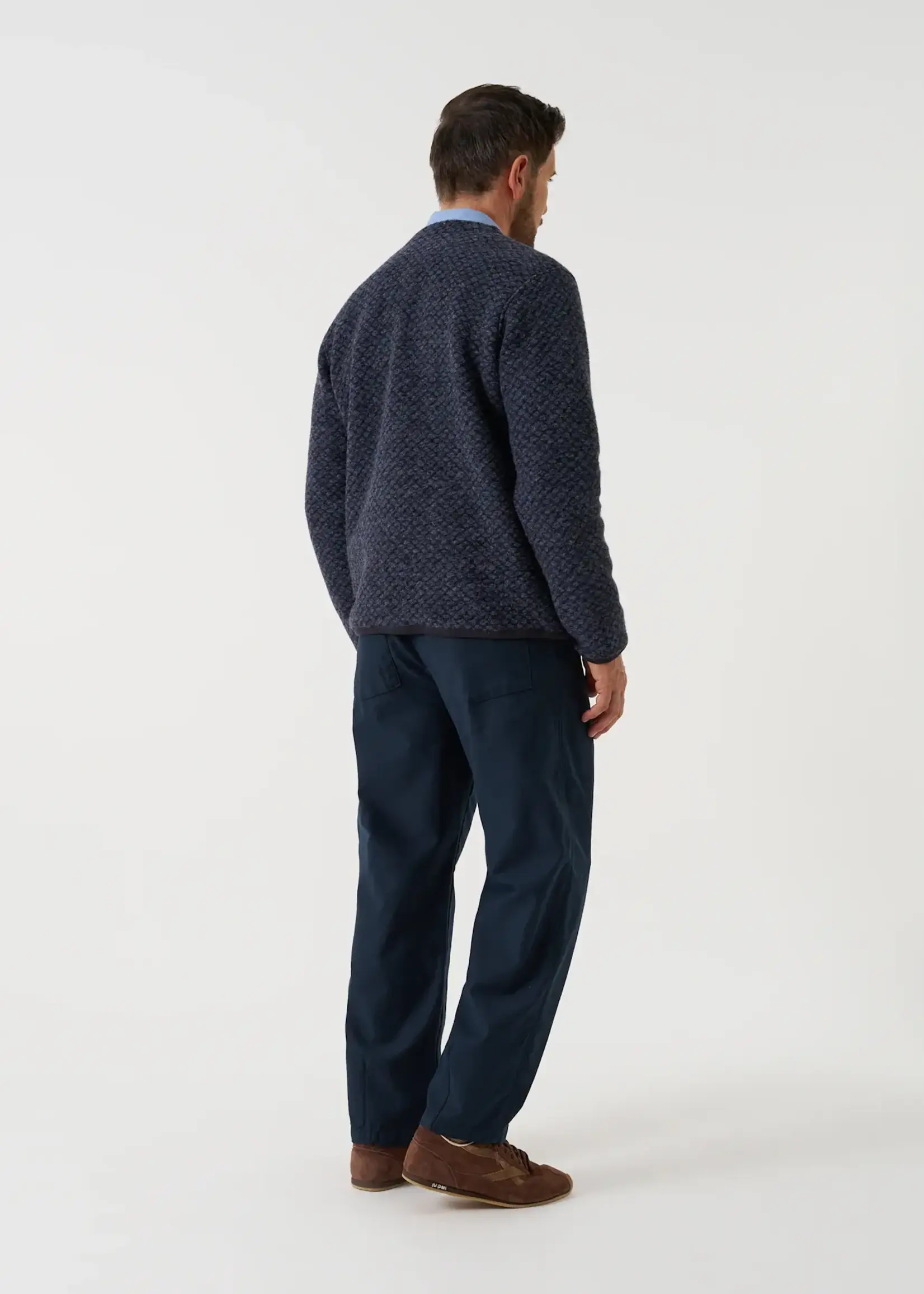 Universal Works Universal Works Cardigan Charcoal Diamond Fleece
