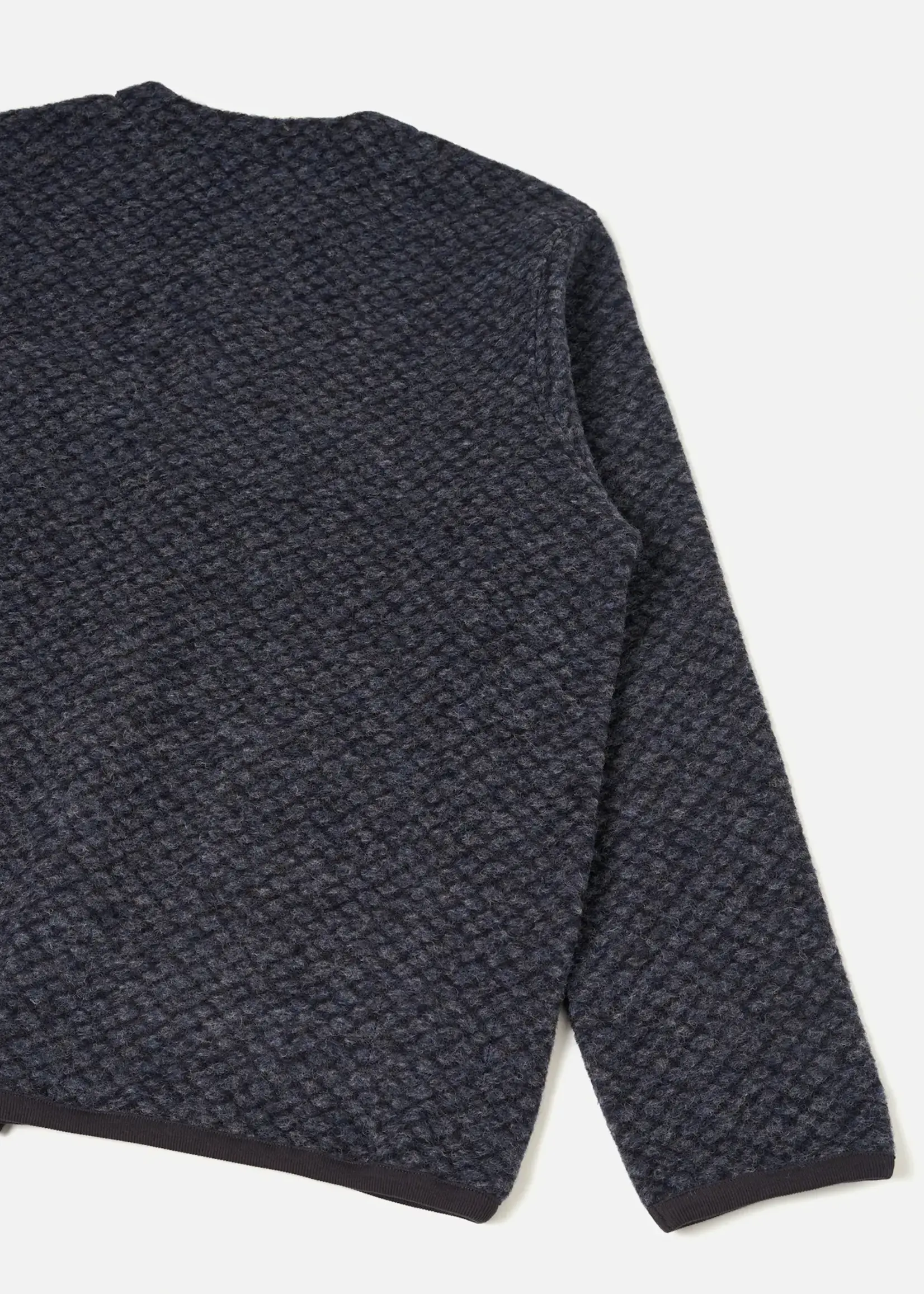 Universal Works Universal Works Cardigan Charcoal Diamond Fleece