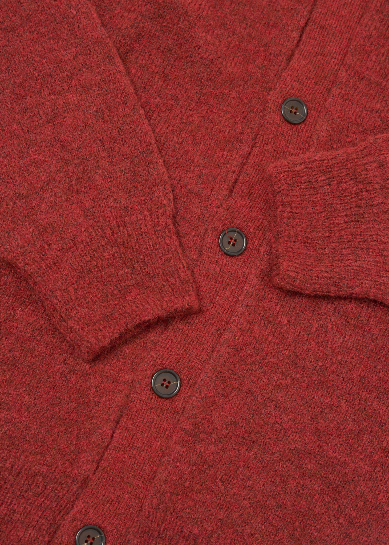 Universal Works Universal Works David Cardigan Deep Orange Alpaca Wool