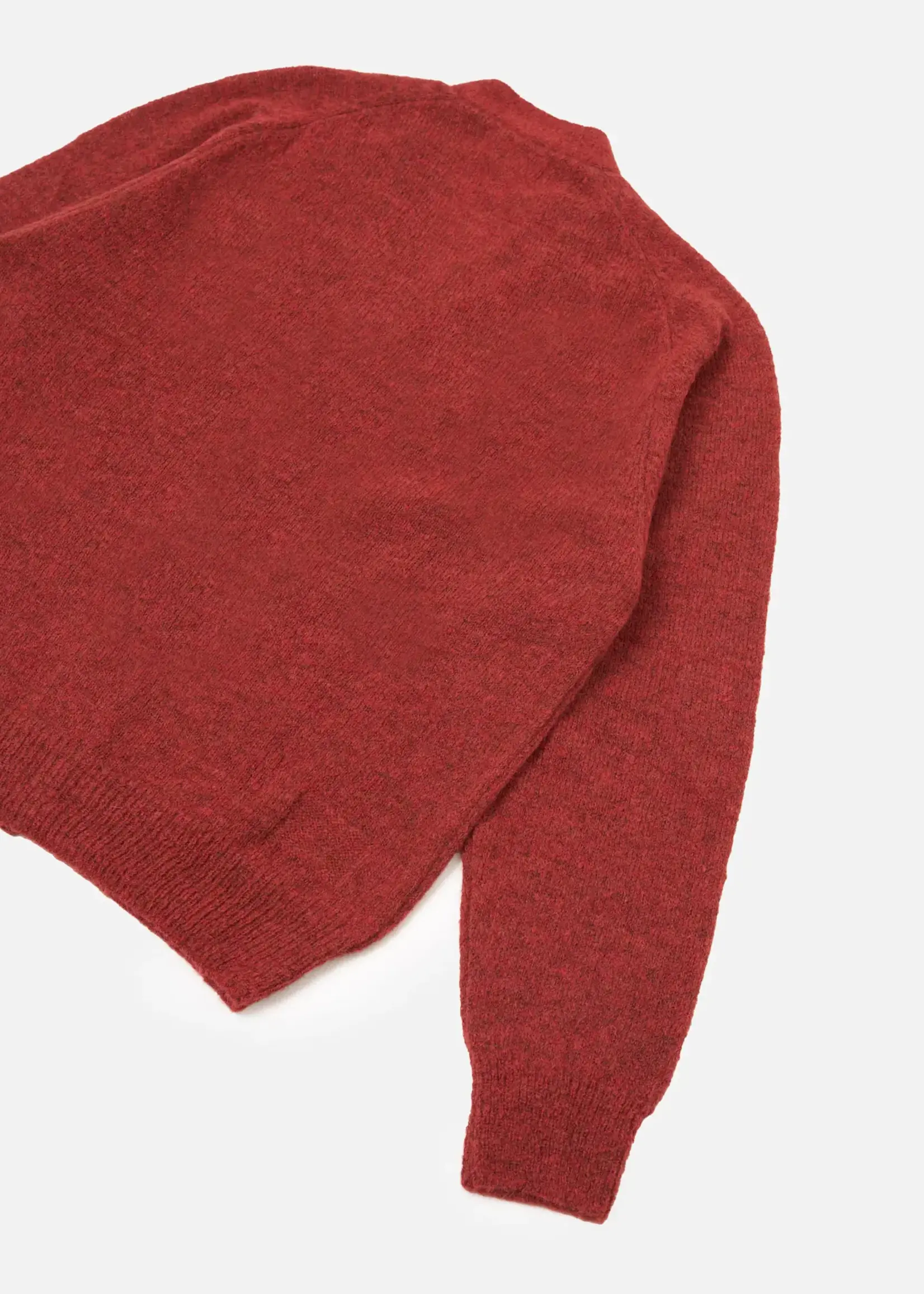 Universal Works Universal Works David Cardigan Deep Orange Alpaca Wool