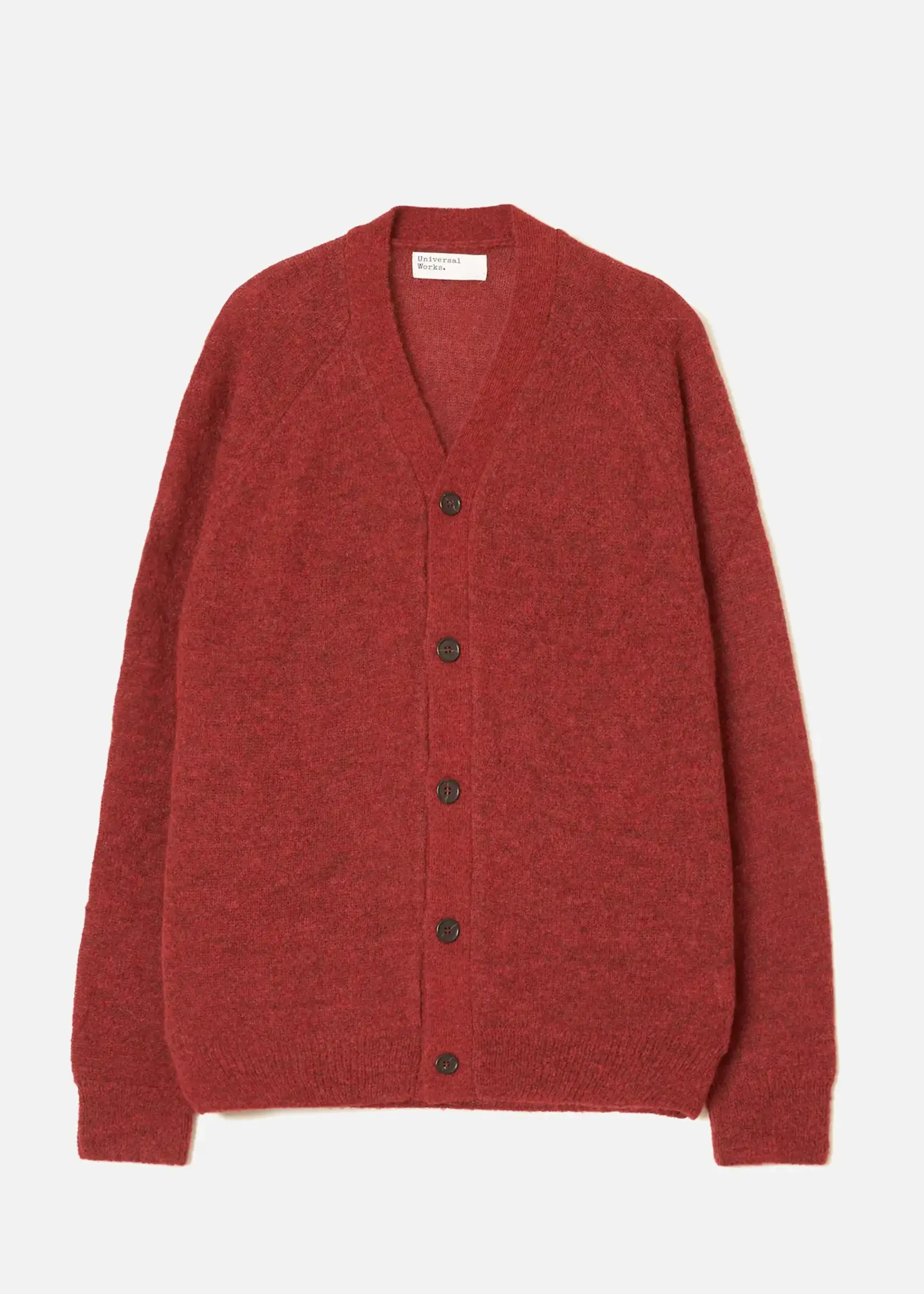 Universal Works Universal Works David Cardigan Deep Orange Alpaca Wool