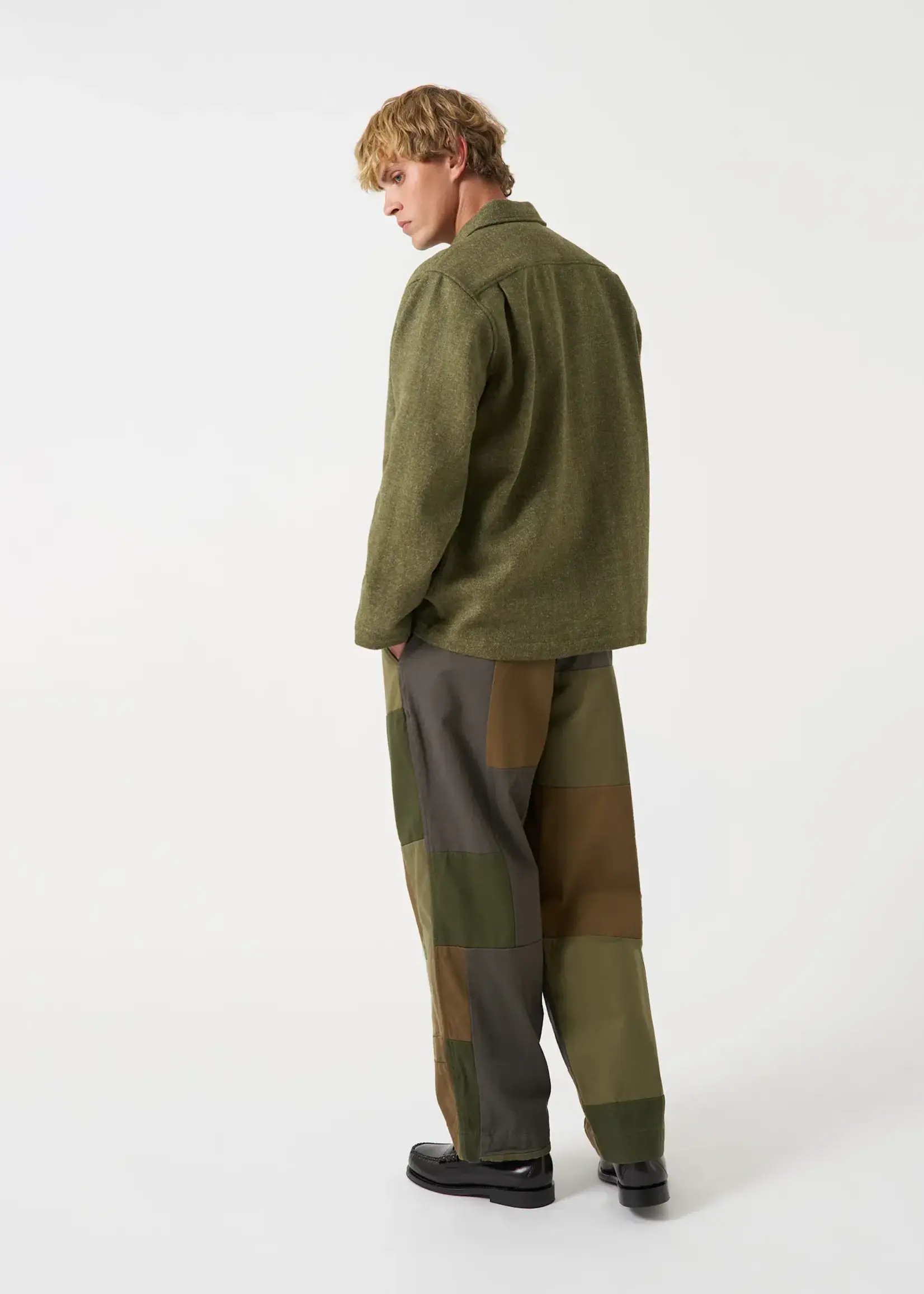 Universal Works Universal Works Easy Jacket Olive Harris Tweed