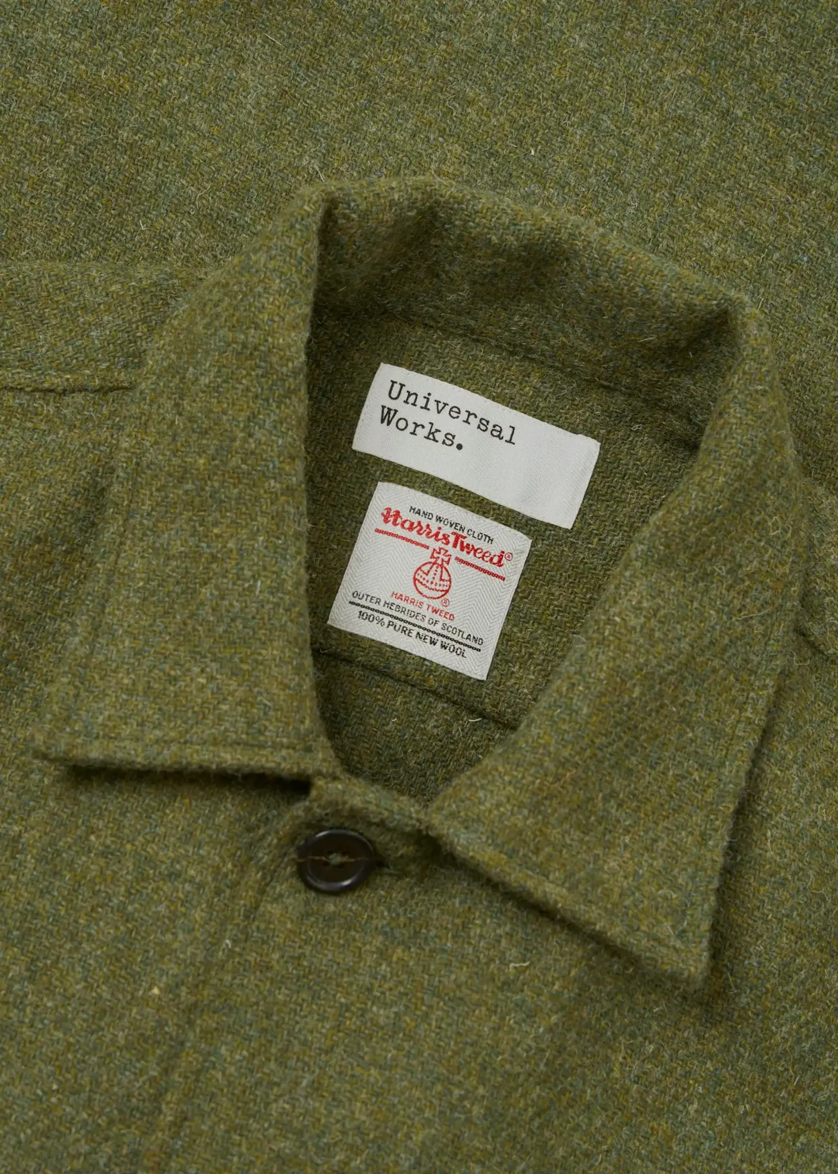 Universal Works Universal Works Easy Jacket Olive Harris Tweed