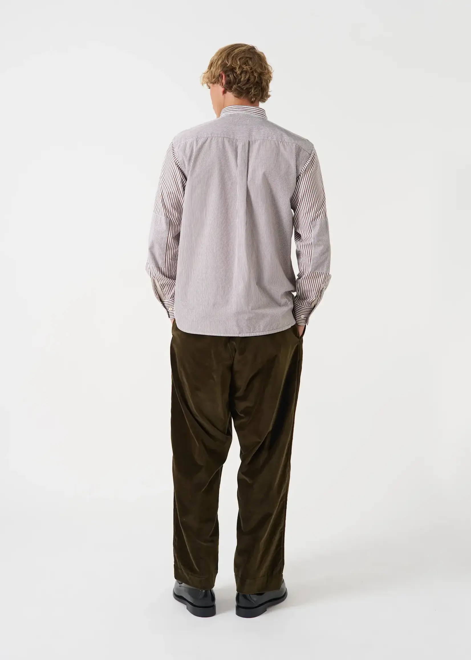 Universal Works Universal Works Patched Shirt Brown Queens Cotton