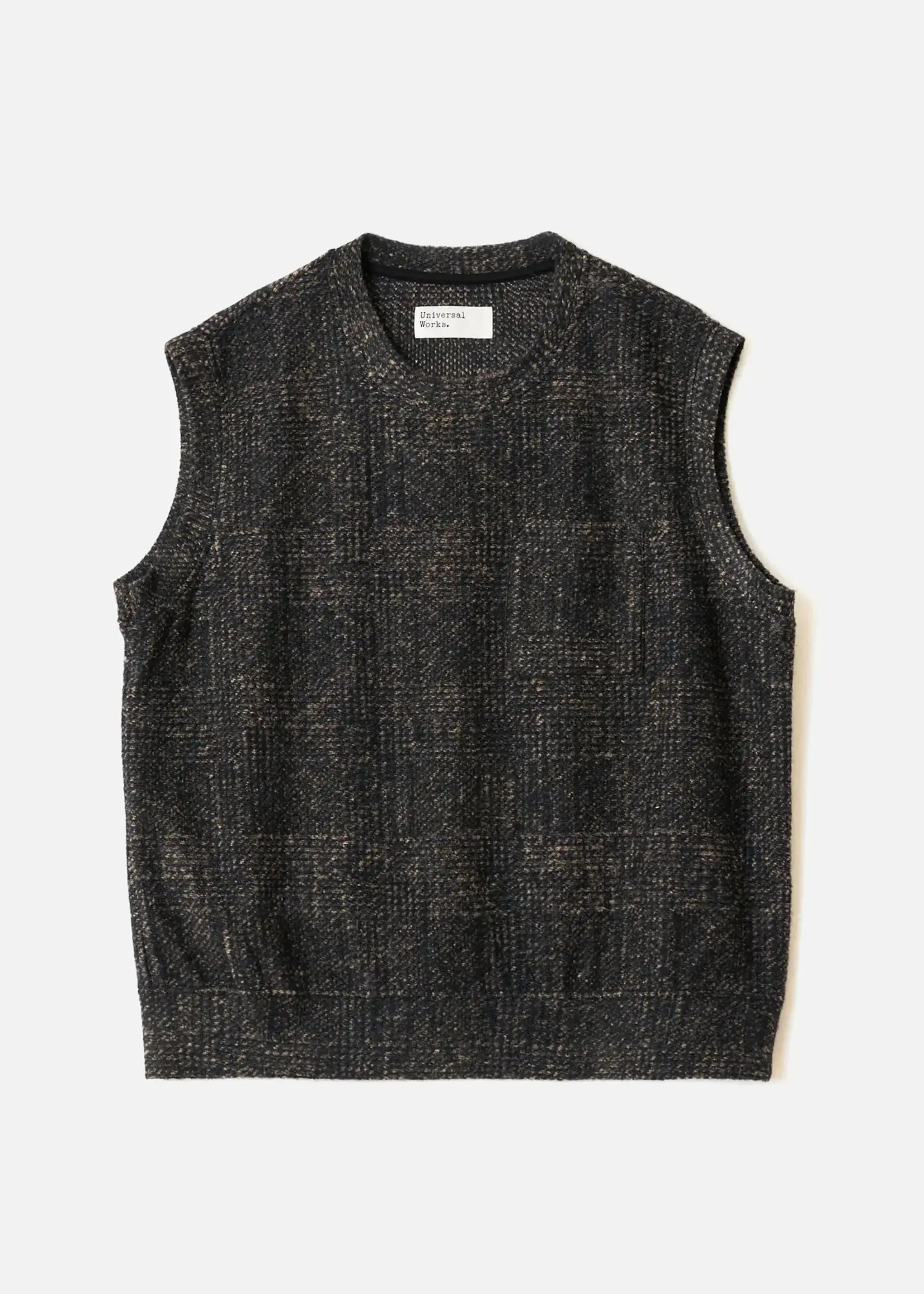 Universal Works Universal Works Sleeveless Crew Navy Deca Light Knit