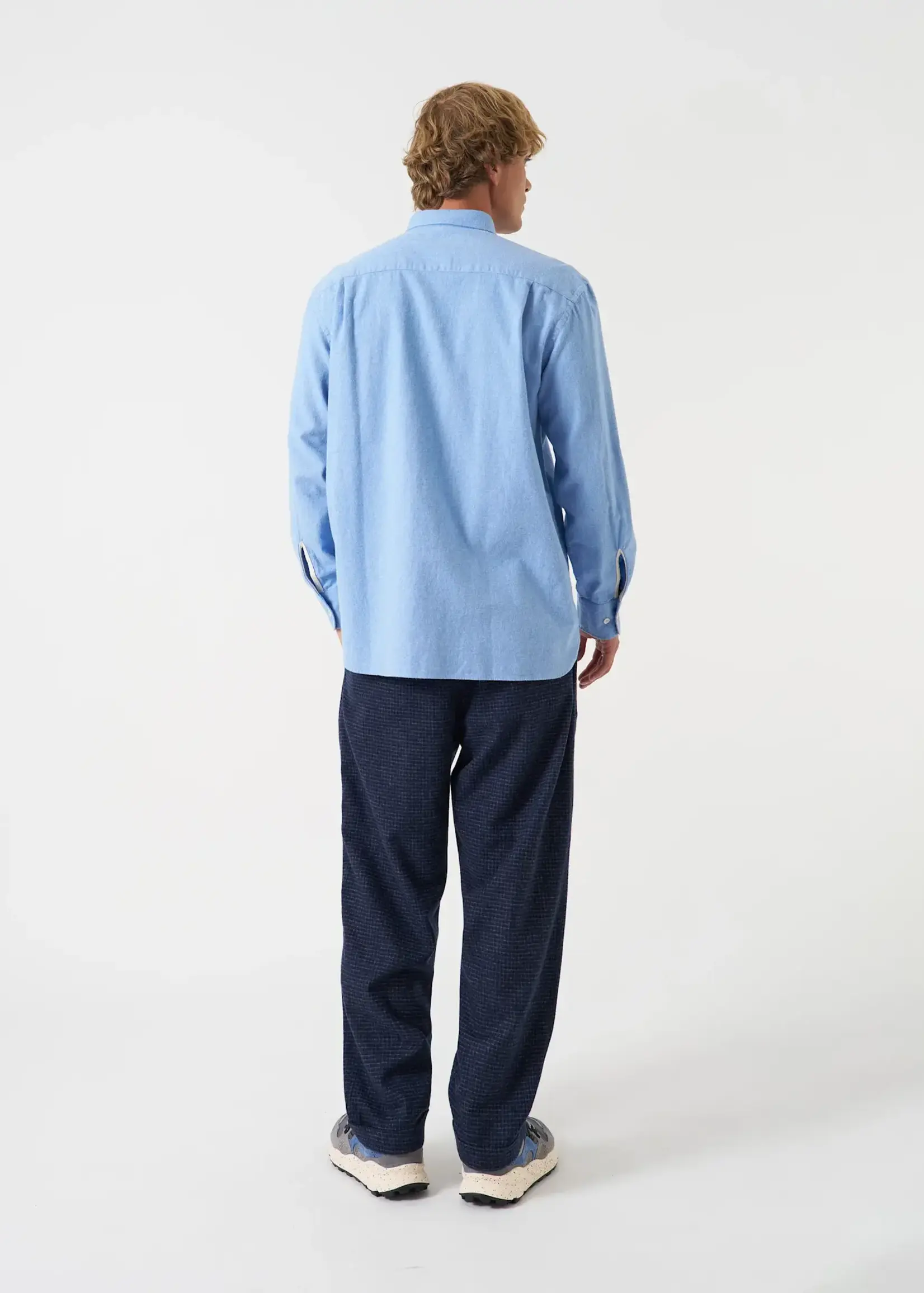 Universal Works Universal Works Square Pocket Blue Shirt