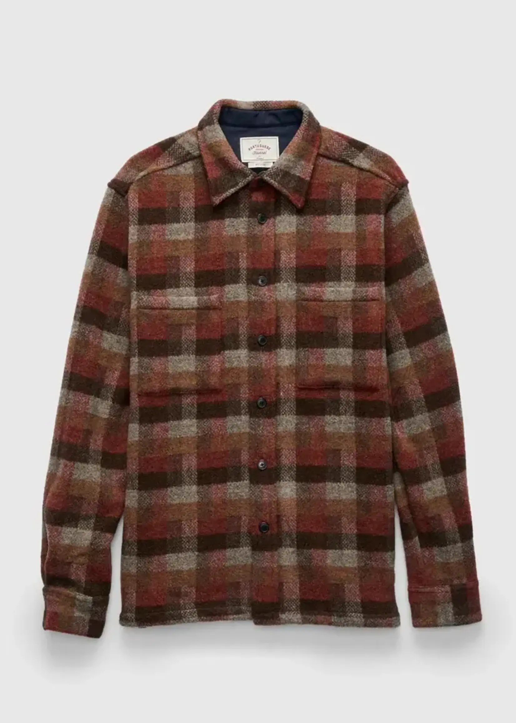 Portuguese Flannel Portuguese Flannel Agripa Rust Plaid Over shirt