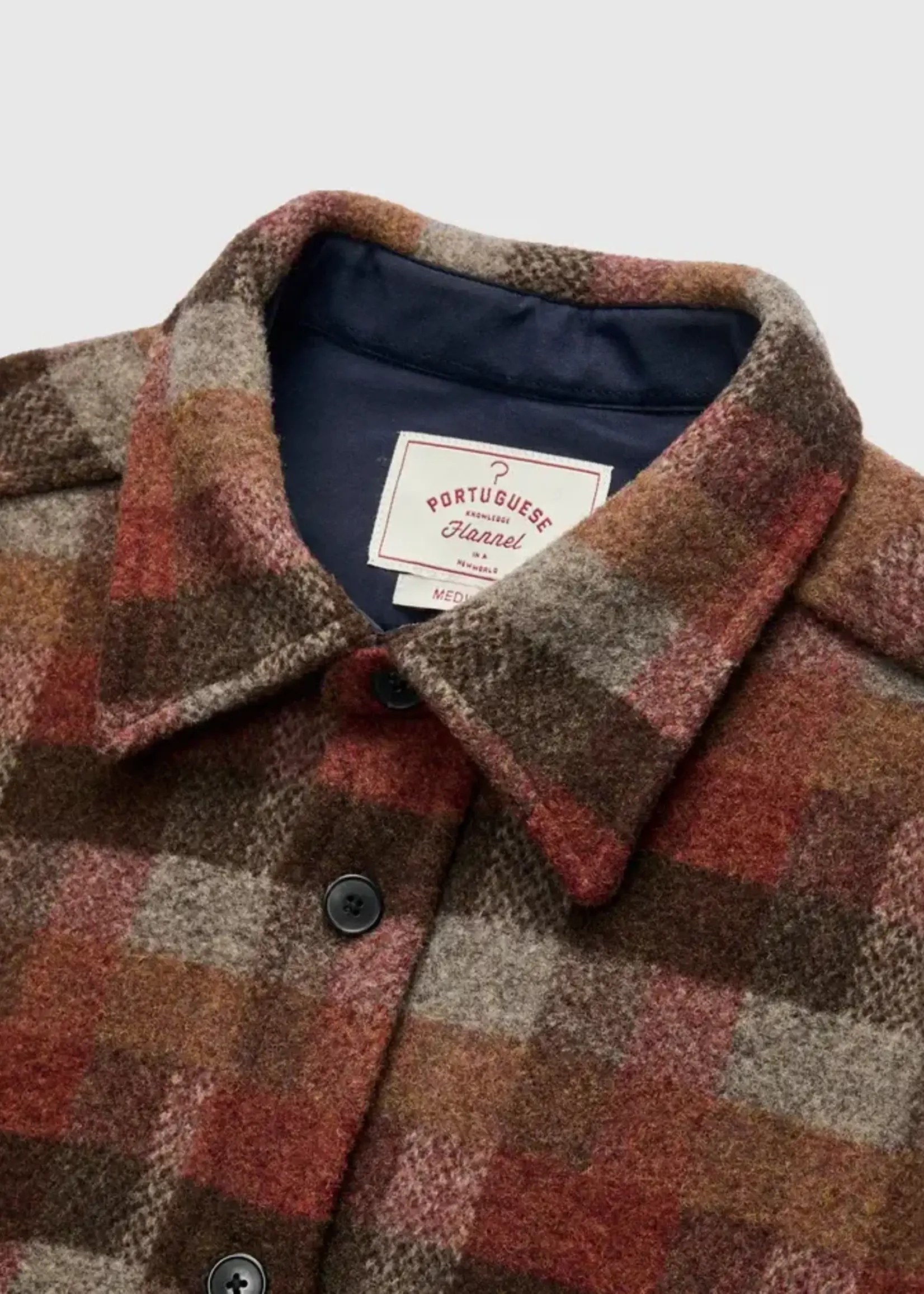 Portuguese Flannel Portuguese Flannel Agripa Rust Plaid Over shirt