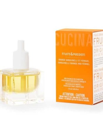 Fruits et Passion Recharge de Parfum pour Diffuseur Électrique Orange Sanguinelli et Fenouil 25ml