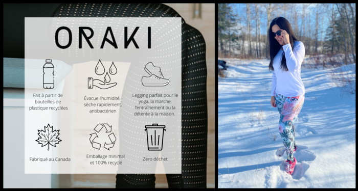 Oraki - ♻️39 bouteilles de plastique recyclées ici. Joy legging + Movebra +  Relax top 💚 . Disponible ici :  . . . . @gourganne