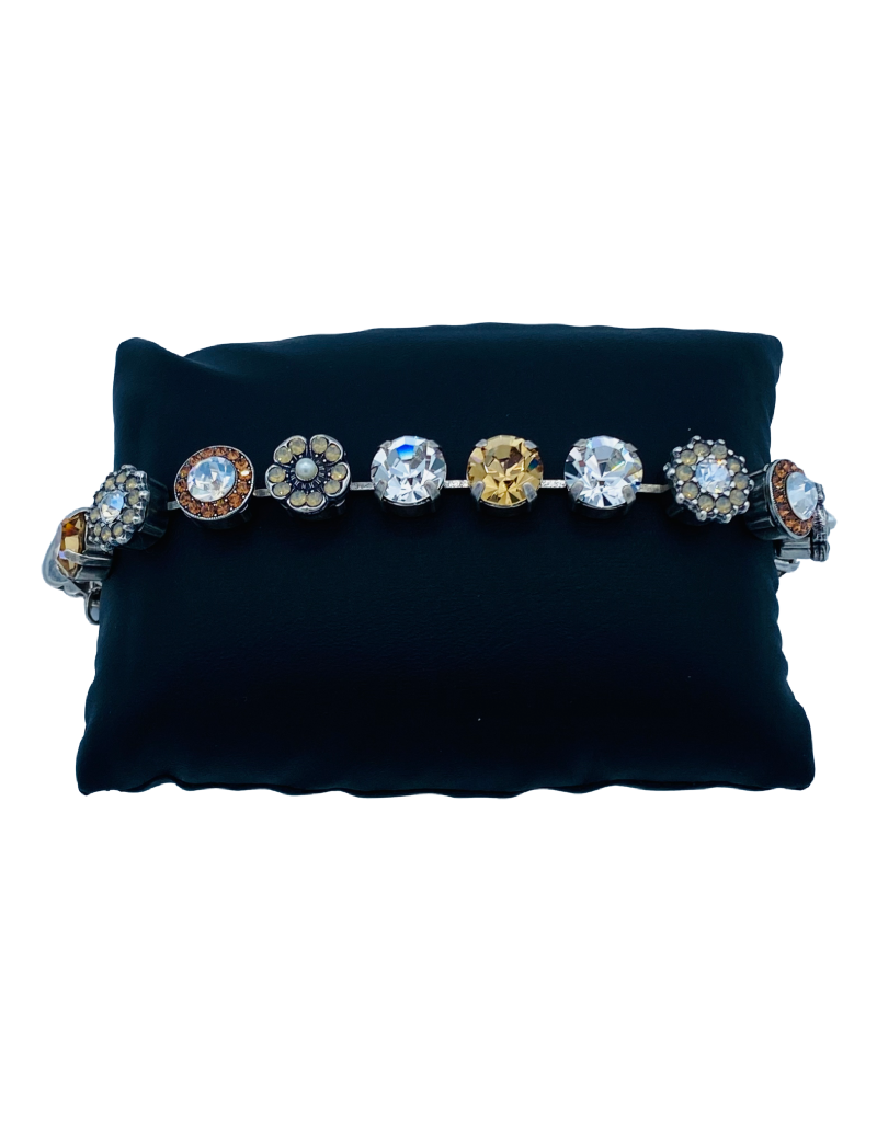 Mariana Bracelet Mariana B-4084 Fleurs avec Cristaux Swarovski Clair/Gold 391100-SP