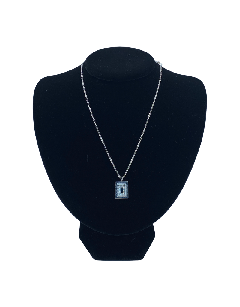 Mariana Collier Mariana N-5000/3 Pendentif Rectangulaire Bleu/Blanc 1069 SP