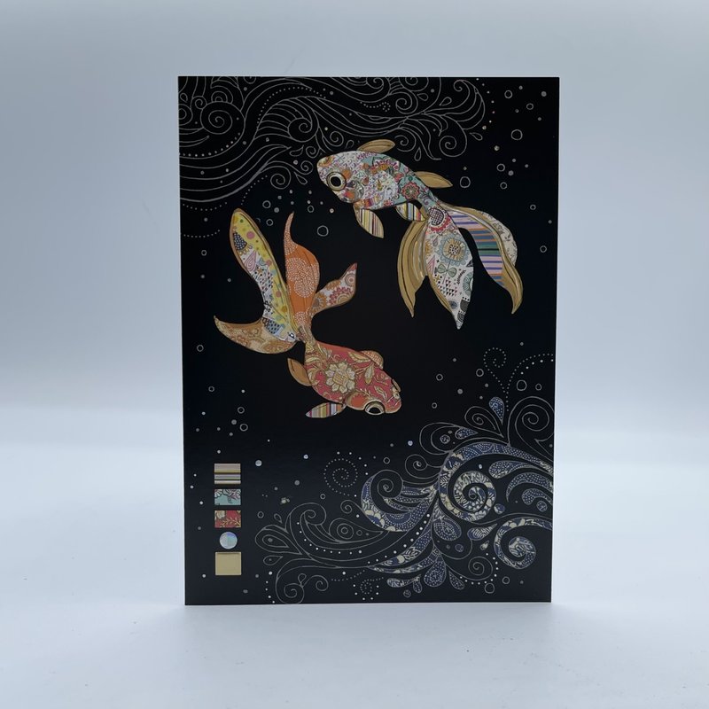 Carte de Souhait Jewels Two Fish Bug Art M146