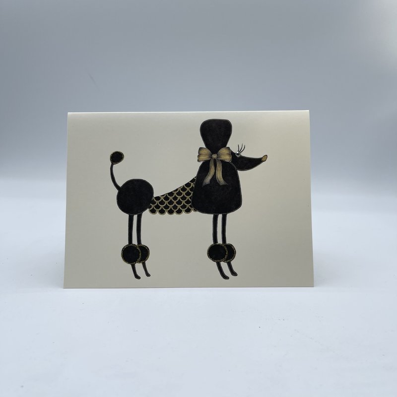 Carte de Souhait Poodle Hagarman HAG0015