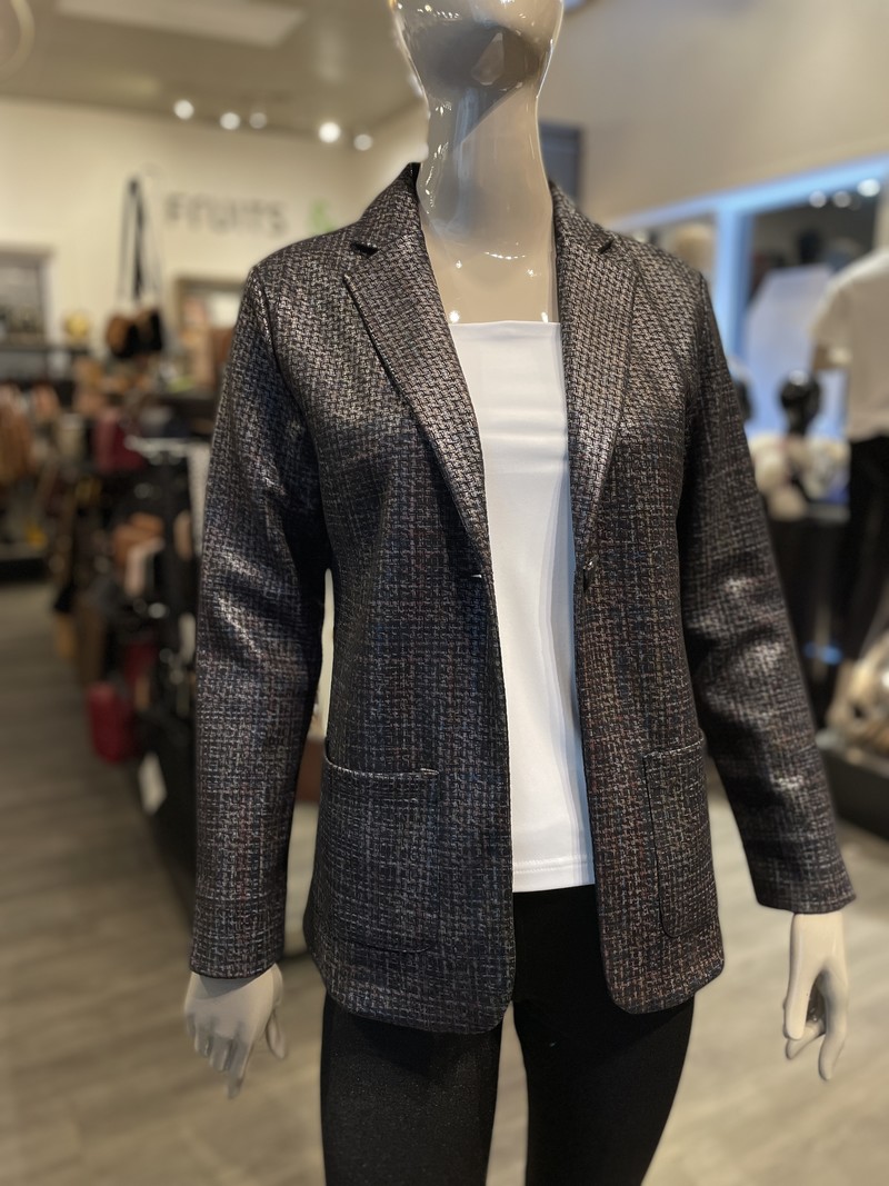 Blazer Effet Satin avec 2 Poches l Avant CYC 202 1401