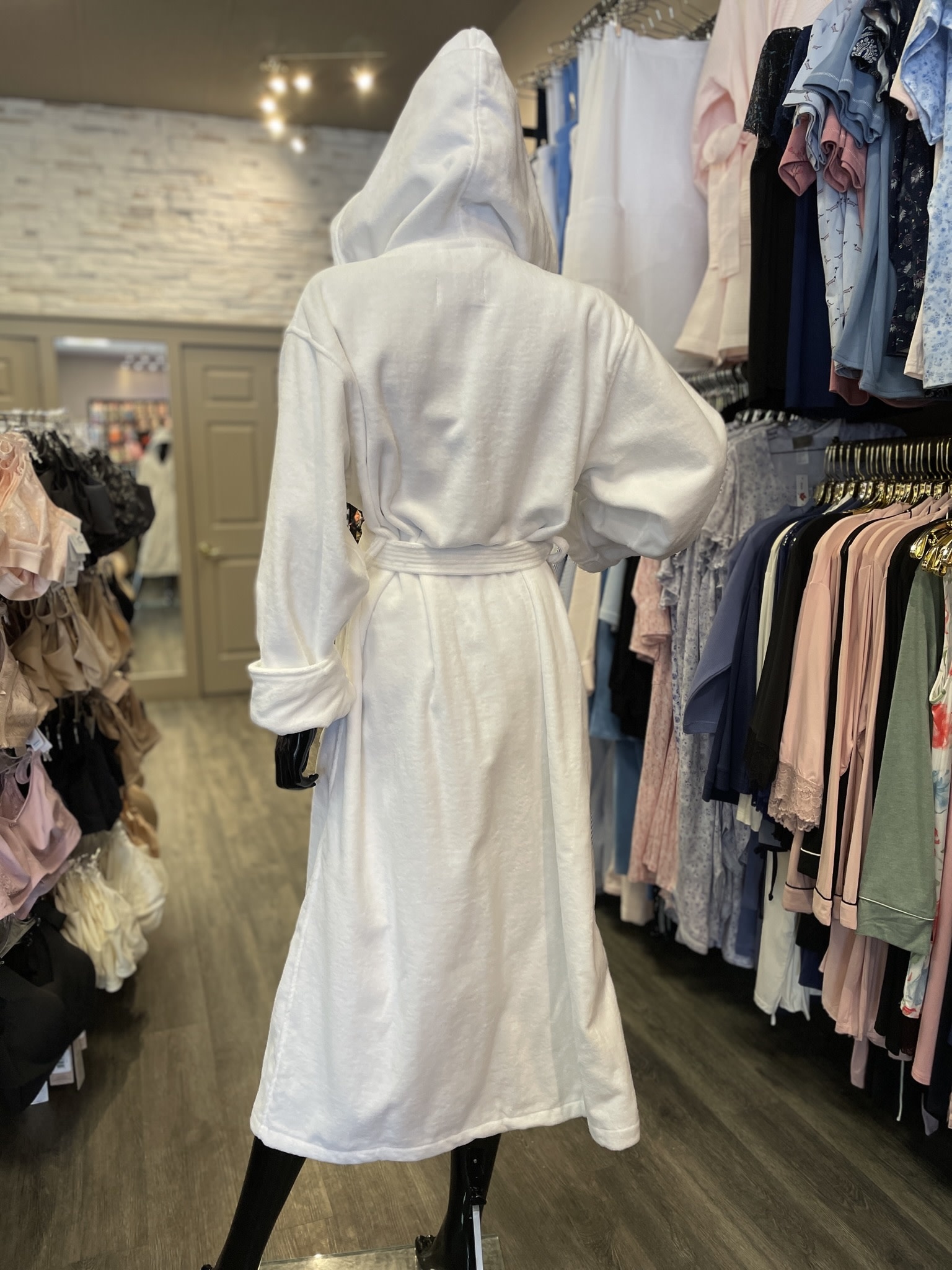 Peignoir Capuche Terry Velour Mansfield M128SL Boutique