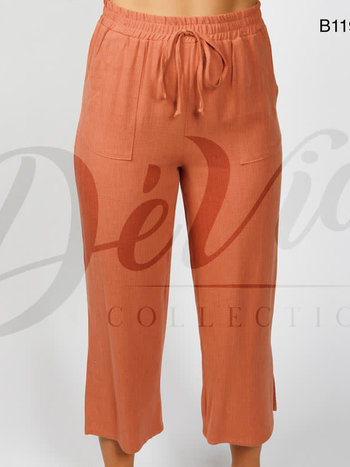 Dévia Collection Pantalon à Bande Élastique et Poches Latérales Dévia B119P