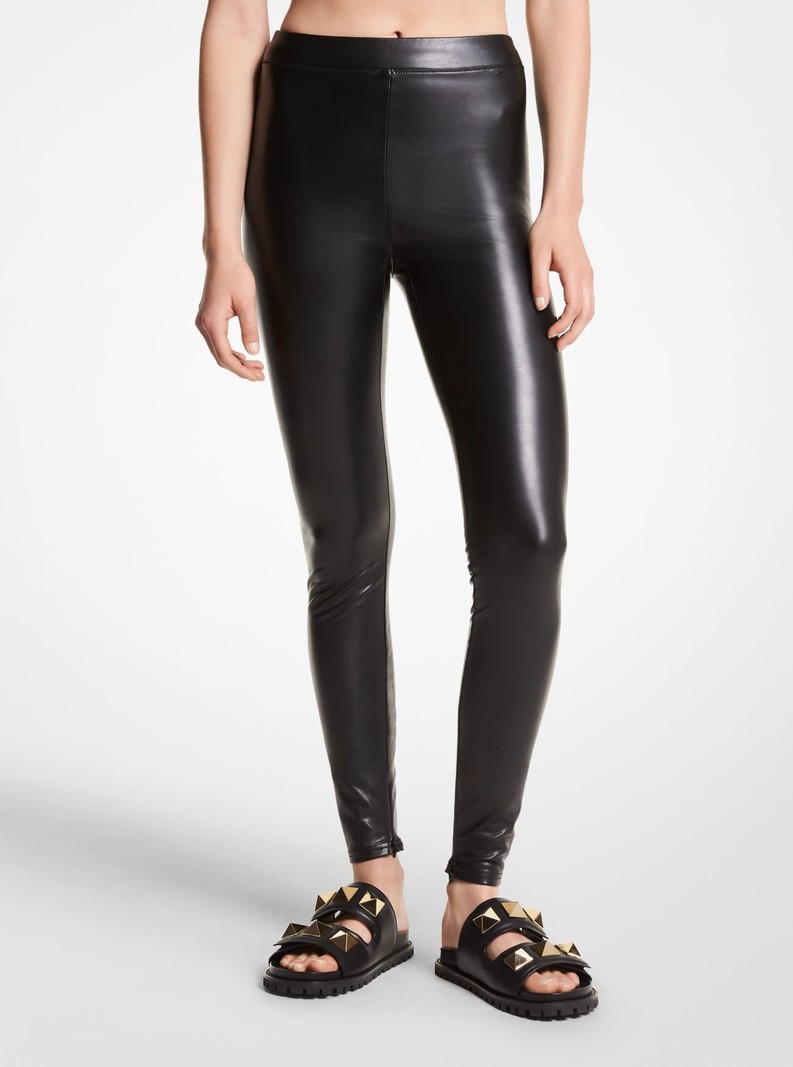 Michael Kors Legging Extensible en Similicuir Michael Kors