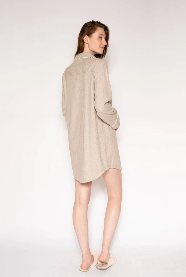 LATTELOVE Chemise de Nuit en Flanelle LATTELOVE