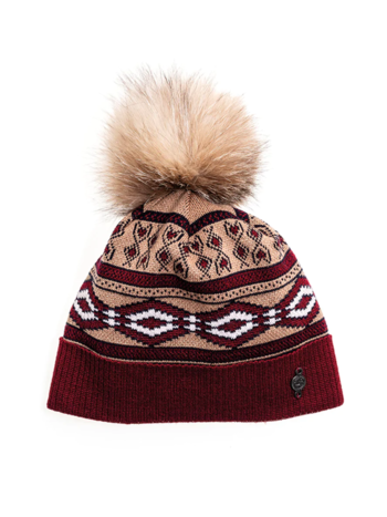 Harricana Bonnet de Ski Vintage avec Pom de Fourrure Recyclée Harricana HR42113P