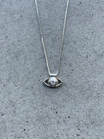 Caroline Neron Collier Argent Sterling et Cristaux Swarovski Caroline Neron Evil Eye