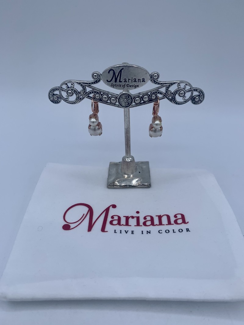 Mariana Boucles d'oreilles Double Perle Mariana E-1190 139139 RG6