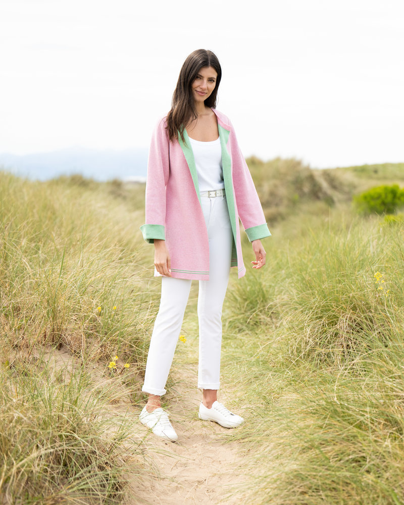 MARBLE Cardigan Ouvert à Col Rond Marble 7026