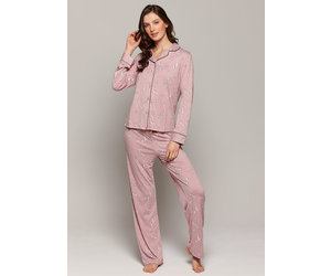Pyjama Floral 2pcs Chemisier Pantalon Claudel LI131591 Boutique Fashionista et Douceur de Nuit