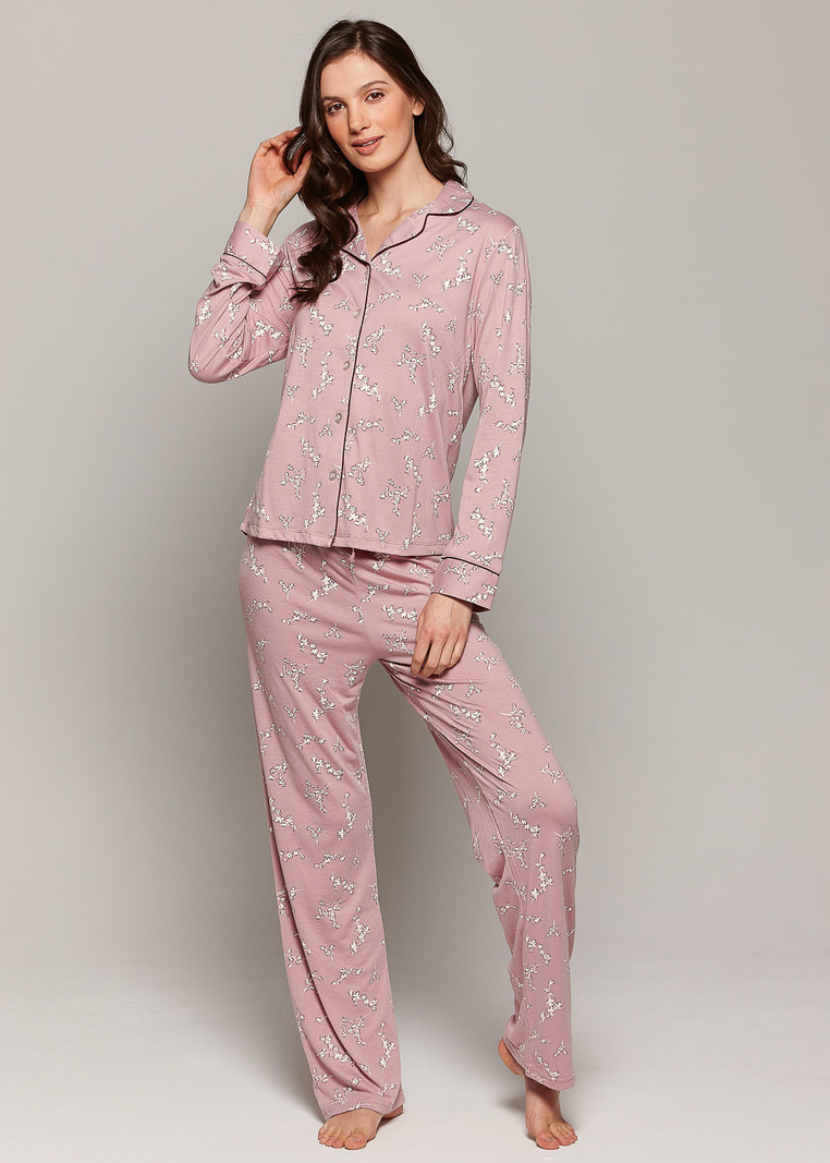 Claudel Lingerie Pyjama Floral 2pcs Chemisier/Pantalon Claudel LI131591