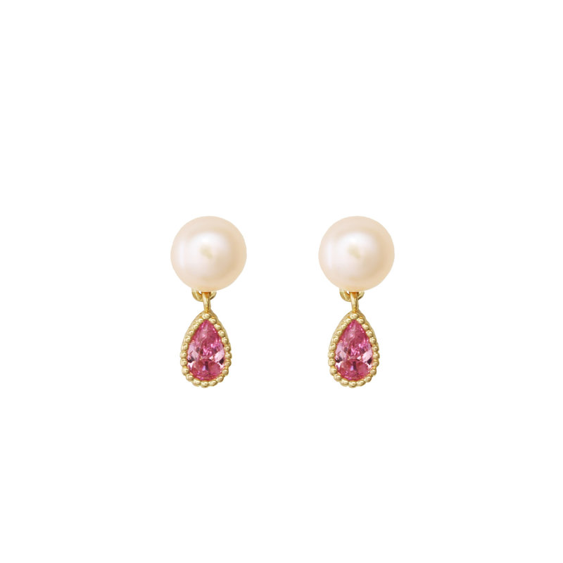 Jackie J Boucles d'oreilles Pink Pearl Drop Jackie J  TZ03E